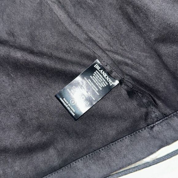 BLANKYC Suede Feel Black Draped Front Jacket | Sz S - Picture 5 of 7